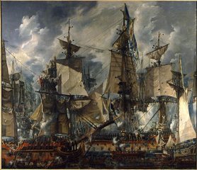 Корабль Густав III после Гогландского сражения