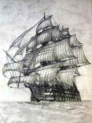 Рисунок корабля Santisima Trinidad